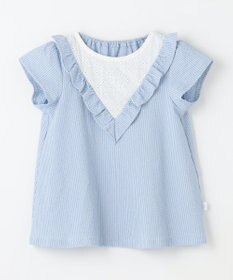 組曲 KIDS 【150-160㎝】サッカーストライプ ブラウス