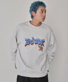WEGO 【ユニセックス着用ITEM/MLサイズ展開】別注BENDAVISバブルロゴプルオーバー