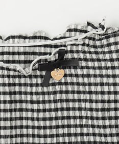 ANY KIDS シアー ギンガム 七分袖 Tシャツ