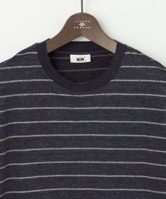 JOSEPH ABBOUD 【清涼感/吸水速乾】リネンハニカムボーダーＴシャツ