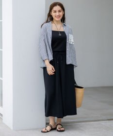 23区 L 【Lサイズ限定/吸水速乾/UVカット/接触冷感/】ストレッチジョーゼット ガウチョパンツ