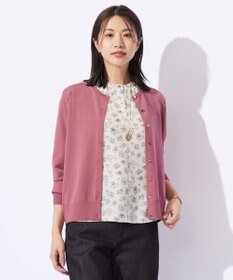 J.PRESS LADIES L 【洗える】レーヨンエリートストレッチ クルーネック カーディガン
