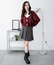 WEGO 【25年秋冬新作】モヘアタッチ2WAYリボンカーデ