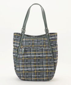 Y'SACCS ドローイングチェックトートバッグ