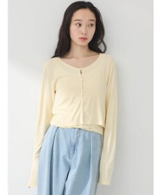 earth music&ecology ＳＥＴ２点カーディガン＋フラワーキャミ