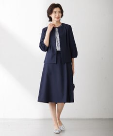 J.PRESS LADIES 【洗える】 スパンローンフラワー ボリュームスリーブ ブラウス