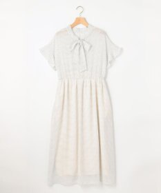 組曲 【WEB限定・2WAY】サッカードビードットプリント ワンピース