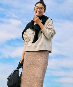 自由区 【カタログ掲載】スパンコールストレッチ スカート