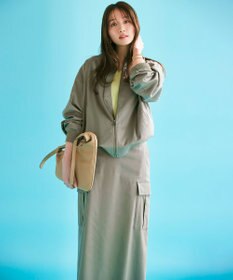 23区 【洗える】テンセルナイロンストレッチ カーゴ スカート