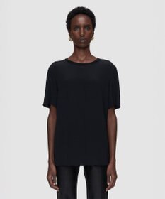 JOSEPH 【FOUNDATIONS】クレープ ド ソワ　シルクTシャツ NEW RUBIN