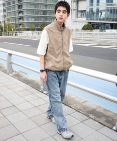 WEGO 【ユニセックス着用ITEM/SMLサイズ展開】ルーズテーパードデニムパンツ