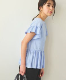 Feroux 【UVケア】フリルスリーブペプラム カットソー