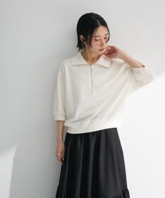 Green Parks ７分袖ハーフＺＩＰプルオーバー