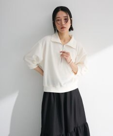 Green Parks ７分袖ハーフＺＩＰプルオーバー