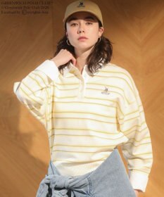 Green Parks GREENWICH POLO CLUB(TM)布帛ドッキングポロニットプルオーバー