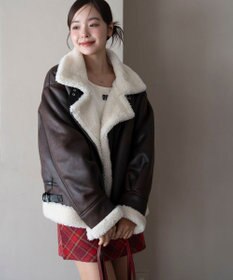 WEGO 【25年秋冬新作】フェイクムートンボアジャケット