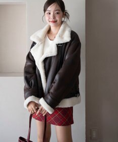 WEGO 【25年秋冬新作】フェイクムートンボアジャケット