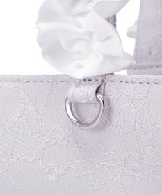 Maison de FLEUR ブルーマニアフリルハンドルスクエアトートバッグ