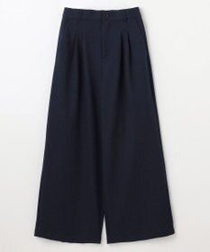 ANY 【洗濯機可/ウエストゴム】ウーリッシュ２タックワイドパンツ