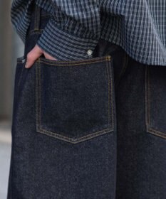 WEGO 【ユニセックス着用ITEM/SMLサイズ展開】スーパーバギーデニムショーツ