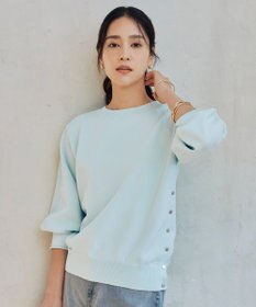 自由区 【WEB限定カラーあり・洗える】コットンナイロンミドルゲージ ニット