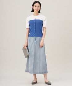 自由区 【洗える】ドライコットンハイゲージニット ビスチェ