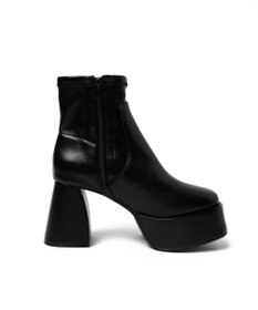 WEGO ストーム付きワイドヒールショートブーツ