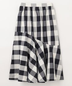 ANY L 【洗濯機可能/ウエストゴム】ビックチェックマーメイドスカート