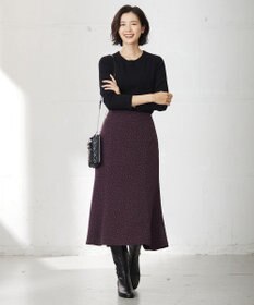 J.PRESS LADIES L 【WEB限定・洗える】フェミニッシュパウダー dots スカート