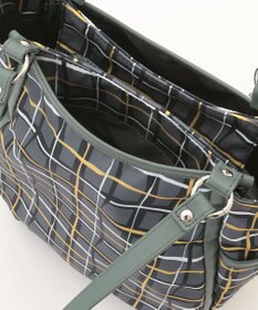 Y'SACCS ドローイングチェックトートバッグ