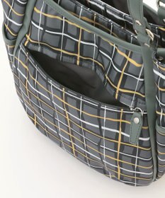 Y'SACCS ドローイングチェックトートバッグ