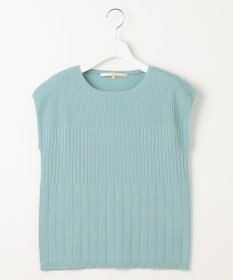 自由区 【XSサイズ～/洗える/セット可】ハイツイストコットンアセテート フレンチスリーブニット