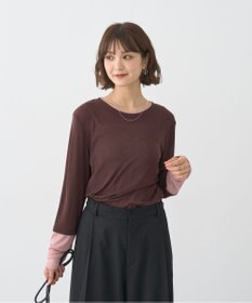 earth music&ecology レイヤードシアープルオーバー