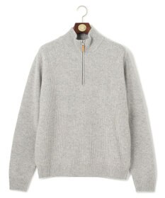 J.PRESS MEN 【Cash Lamb's Wool】畔編みハーフジップ ニット