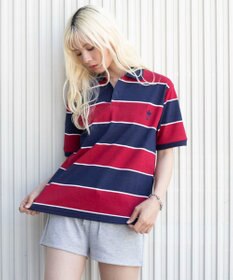 WEGO 【ユニセックス着用ITEM】ワンポイントボーダーポロ（SS）