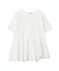 Green Parks 異素材ドッキングペプラムプルオーバー