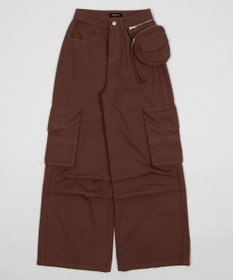 WEGO ポーチ付きウォッシュドカーゴパンツ