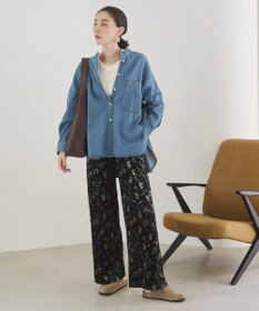 WEGO 【ANGIE VINTAGE】ベロア小花柄イージパンツ