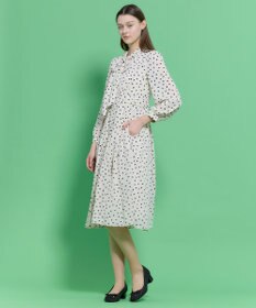 TOCCA 【八木アリサさん着用】【消臭】PROMISE RIBBON ROSETTE ドット柄ドレス