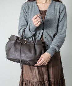 INTER-CHAUSSURES 【CHRISTIAN VILLA】シュリンクレザーハンドバッグ