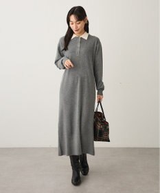 CRAFT STANDARD BOUTIQUE ポロ衿ニットワンピース