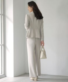 J.PRESS LADIES 【セットアップ対応】セラテリーダブルクロス ノーカラー ジャケット