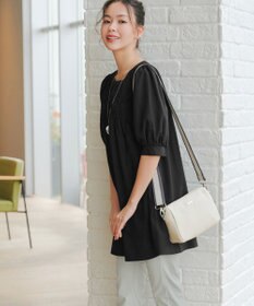 Tiaclasse L 【洗える】シャーリングチュニック