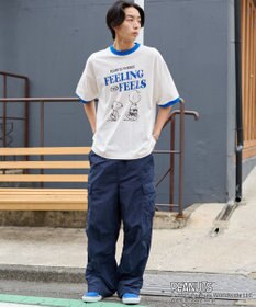 WEGO 【ユニセックス着用ITEM/MLサイズ展開】別注PEANUTSプリントT（SS）