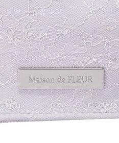 Maison de FLEUR ブルーマニアフリルハンドルスクエアトートバッグ