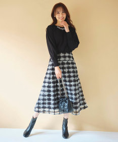 ラメチェック フレアスカート / Feroux | ファッション通販
