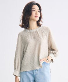 自由区 【セットアップ対応】ワッシャーカットジャカード ブラウス