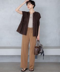 23区 L 【接触冷感/WEB&一部店舗限定】レーヨンスパローン ティアード ブラウス