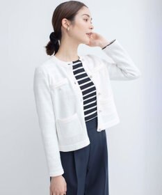 組曲 【ストレッチ・長袖】コットンフライス バスクTシャツ