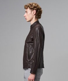 JOSEPH HOMME 【洗い加工】シュリンクエアレザー 　シングルライダースジャケット